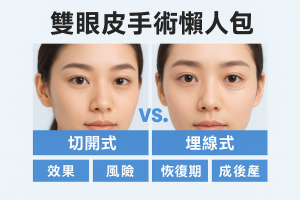 雙眼皮手術懶人包：切開vs埋線方法、效果、風險、價錢、恢復期、前後對比、醫生點揀、成功率、術後護理、副作用、適合對象