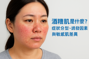 酒糟肌是什麼？症狀分型、誘發因素與敏感肌差異；香港皮膚科診斷、治療選擇、日常保養與飲食建議