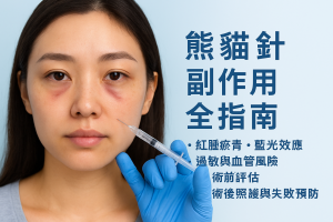 熊貓針副作用全指南：紅腫瘀青、藍光效應、過敏與血管風險、術前評估、術後照護與失敗預防