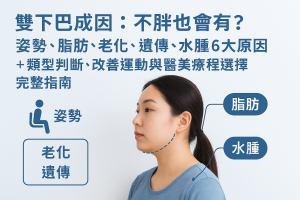 雙下巴成因：不胖也會有？姿勢、脂肪、老化、遺傳、水腫6大原因＋類型判斷、改善運動與醫美療程選擇完整指南
