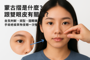 蒙古摺是什麼？跟雙眼皮有關嗎：自我判斷、類型、開眼頭手術疤痕與恢復期一次懂
