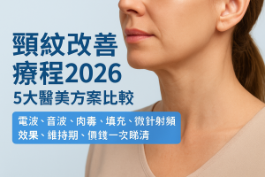 頸紋改善療程2026｜5大醫美方案比較：電波、音波、肉毒、填充、微針射頻效果、維持期、價錢一次睇清