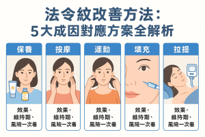 法令紋改善方法：5大成因對應方案全解析（保養、按摩、運動、填充、拉提）效果、維持期、風險一次看（香港適用）