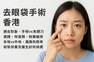 去眼袋手術香港：適合對象、手術vs免開刀、價錢、恢復期、效果維持、本地vs外地、風險失敗率、術後保養及醫生診所挑選