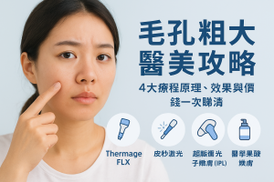 毛孔粗大醫美攻略：4大療程原理、效果與價錢一次睇清