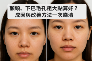 額頭、下巴毛孔粗大點算好？成因與改善方法一次睇清